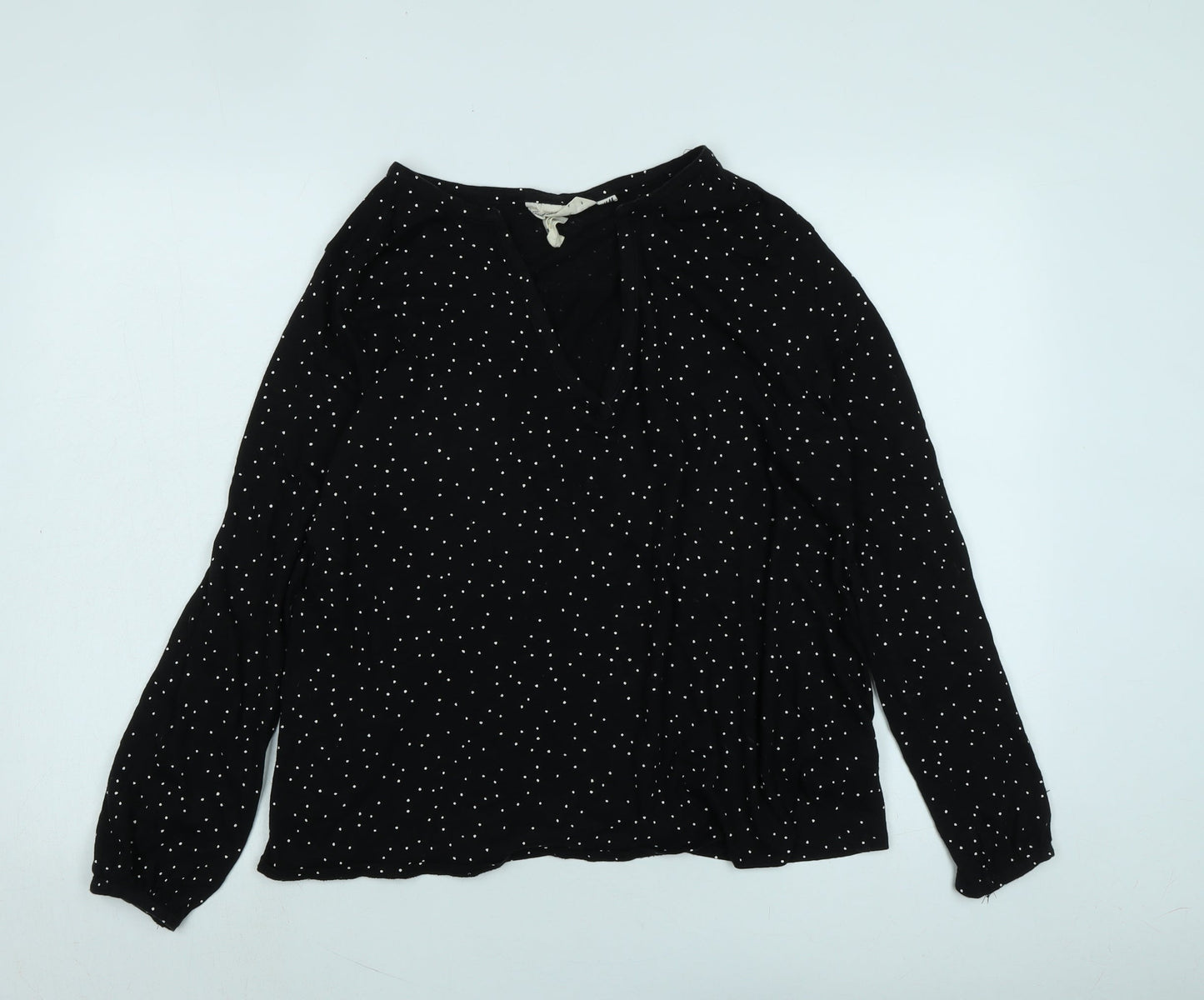 Womens UK Size M H&M Black Basic T-Shirt