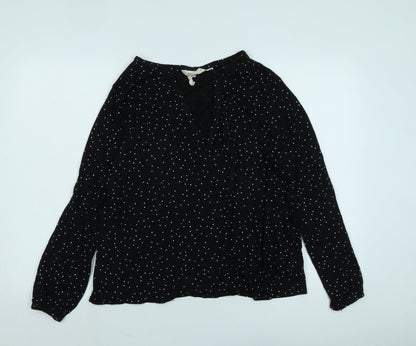 Womens UK Size M H&M Black Basic T-Shirt