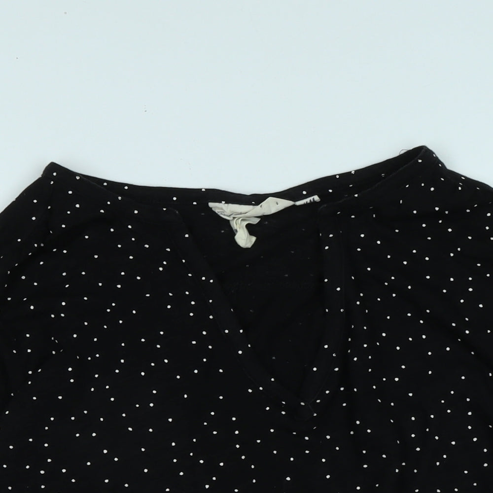 Womens UK Size M H&M Black Basic T-Shirt