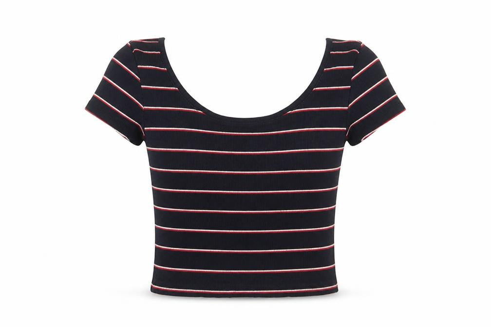 Womens UK Size S Pull&Bear Blue Basic T-Shirt