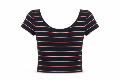 Womens UK Size S Pull&Bear Blue Basic T-Shirt