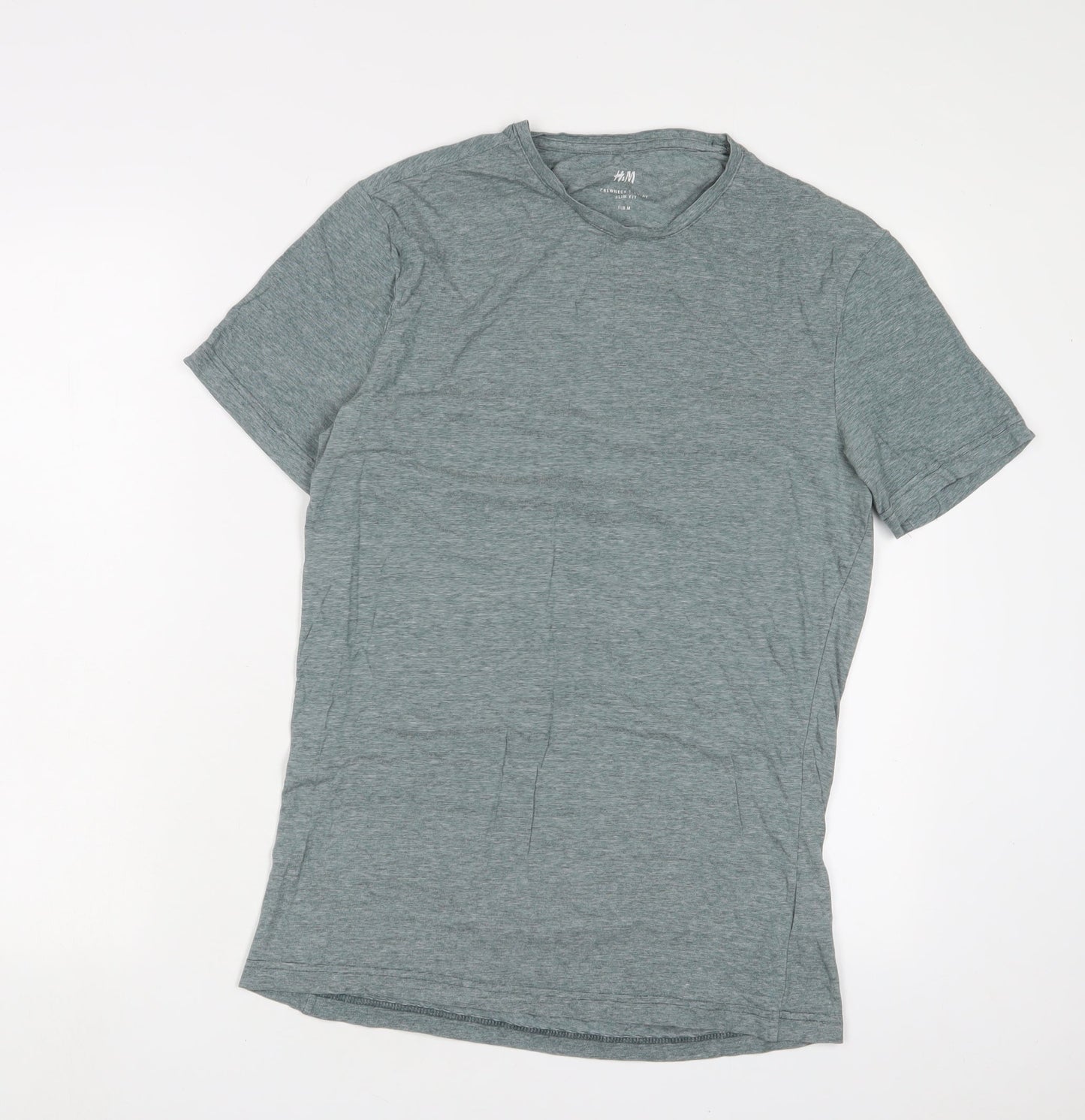 Mens UK Size M H&M Green  T-Shirt
