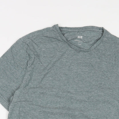 Mens UK Size M H&M Green  T-Shirt