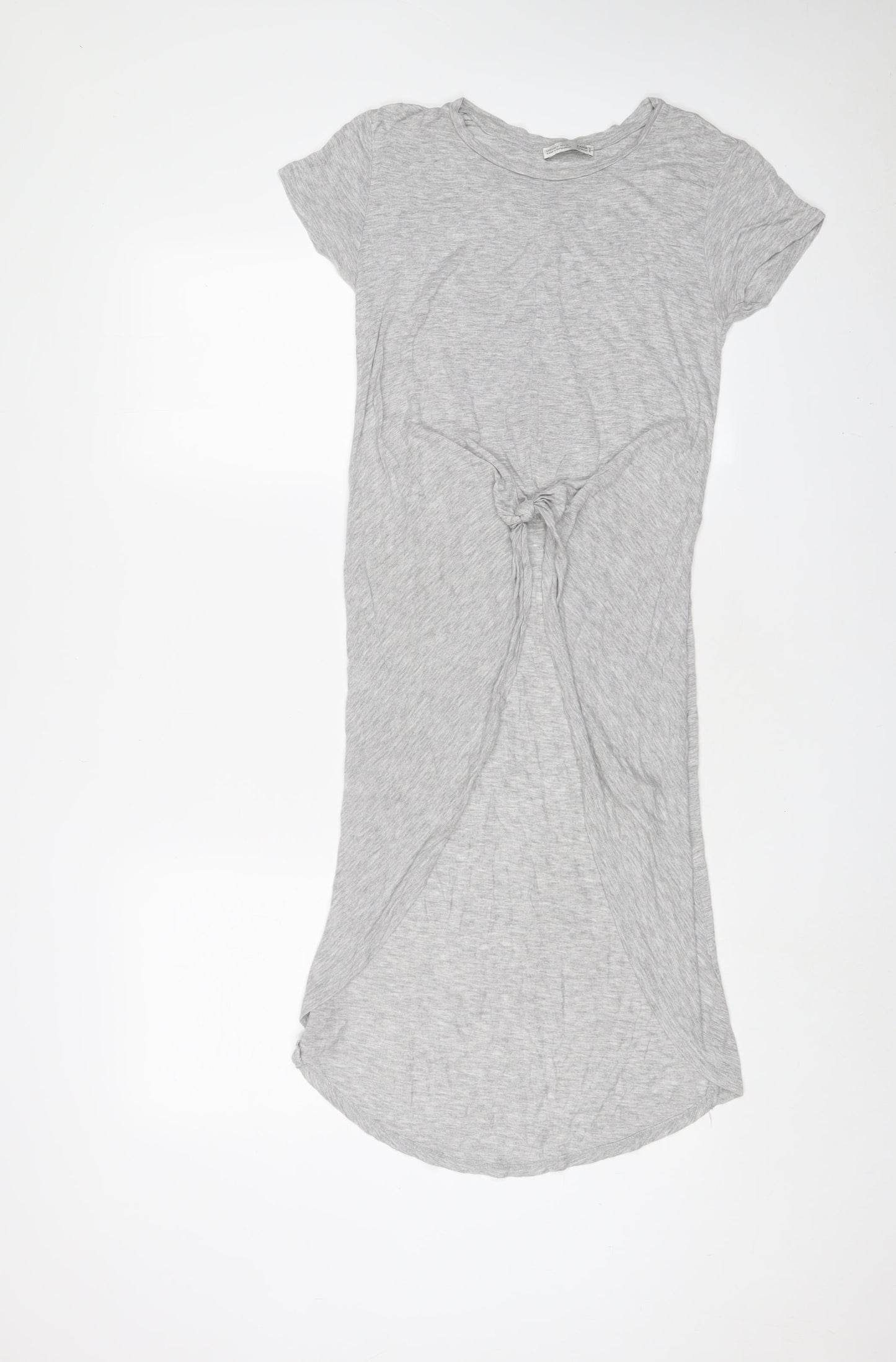 Womens UK Size S Zara Grey Tunic T-Shirt