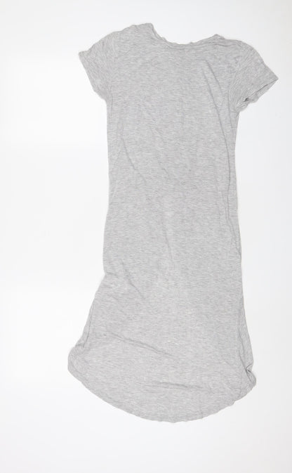Womens UK Size S Zara Grey Tunic T-Shirt