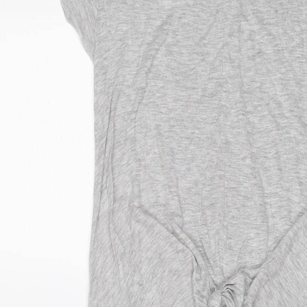 Womens UK Size S Zara Grey Tunic T-Shirt
