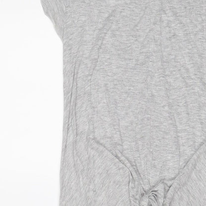 Womens UK Size S Zara Grey Tunic T-Shirt