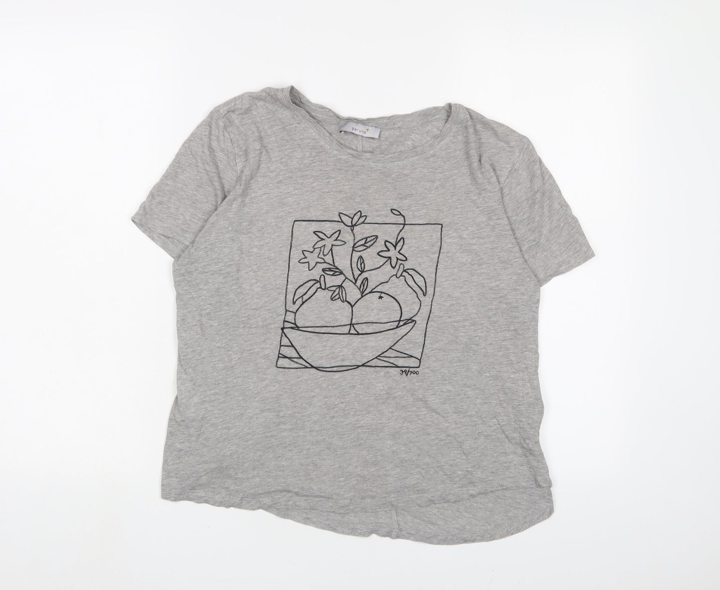 Womens UK Size 14 Marks and Spencer Grey Basic T-Shirt