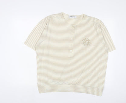 Womens UK Size 18 Berkertex Ivory Basic T-Shirt