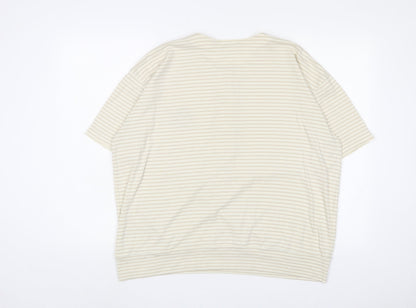 Womens UK Size 18 Berkertex Ivory Basic T-Shirt