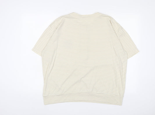 Womens UK Size 18 Berkertex Ivory Basic T-Shirt