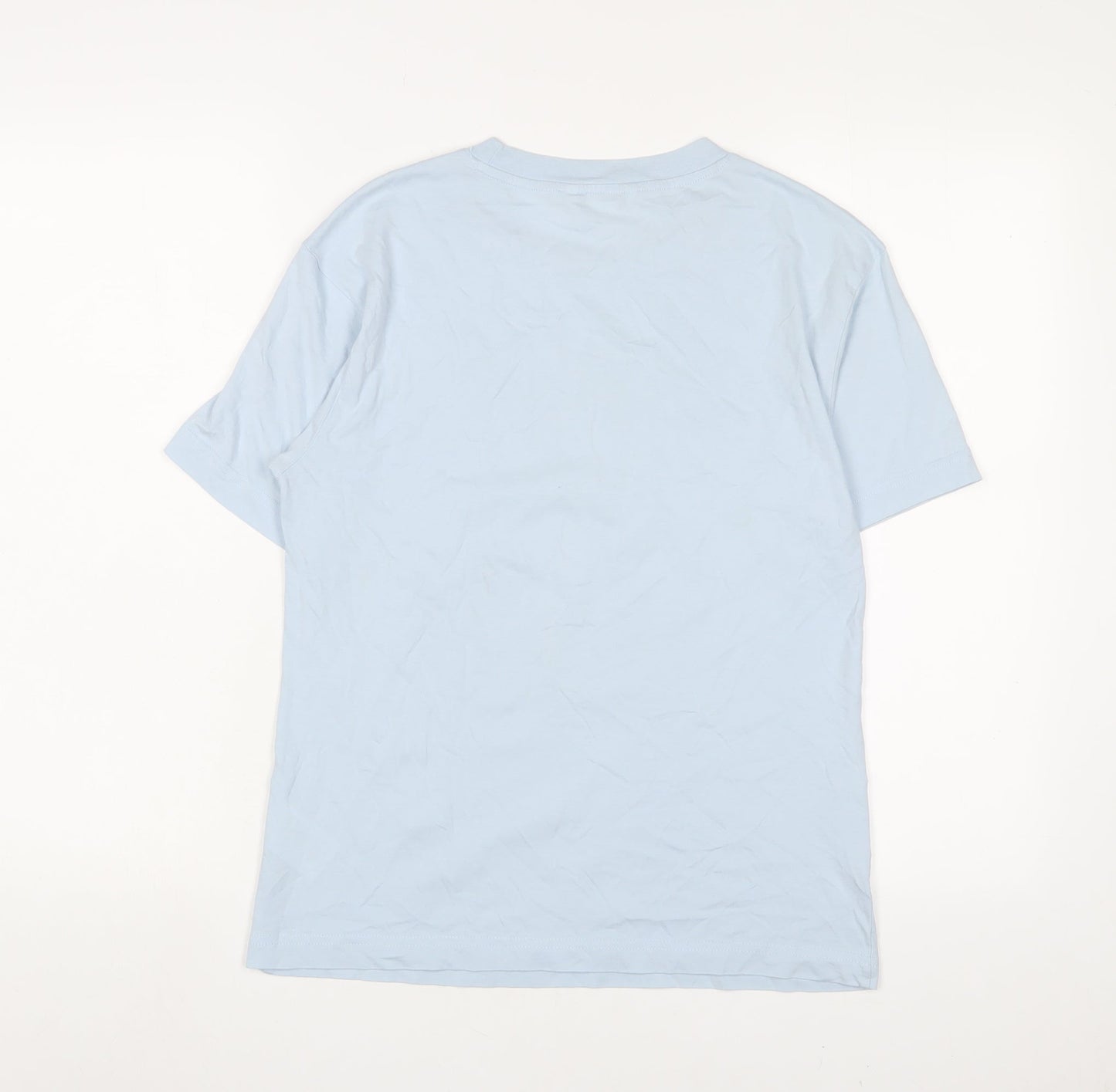 Womens UK Size 2XS Monki Blue Basic T-Shirt