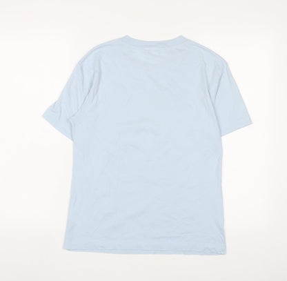 Womens UK Size 2XS Monki Blue Basic T-Shirt