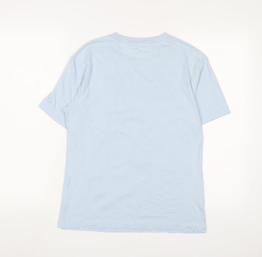 Womens UK Size 2XS Monki Blue Basic T-Shirt