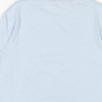 Womens UK Size 2XS Monki Blue Basic T-Shirt