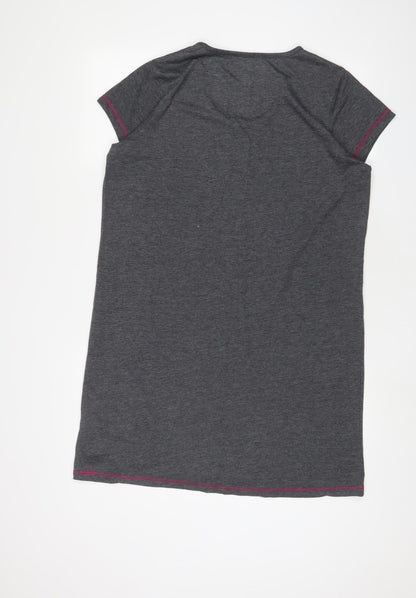 Love Cotton Womens Grey Solid Cotton Top Dress Size 12 - Sparkle