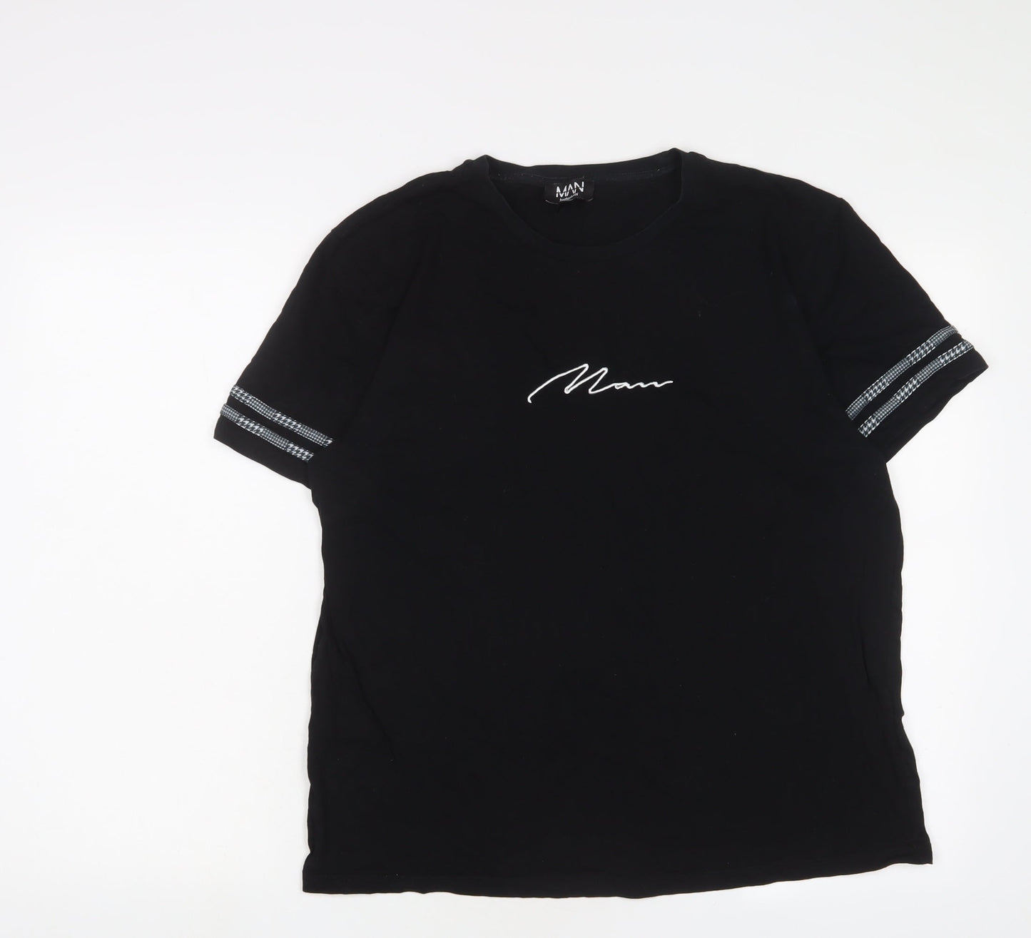 Mens UK Size L Boohoo Black  T-Shirt