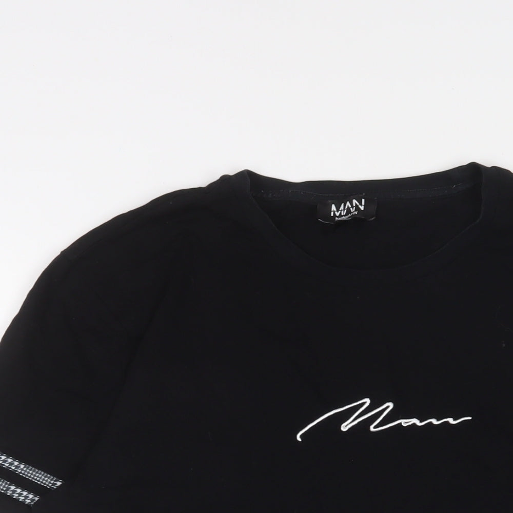 Mens UK Size L Boohoo Black  T-Shirt