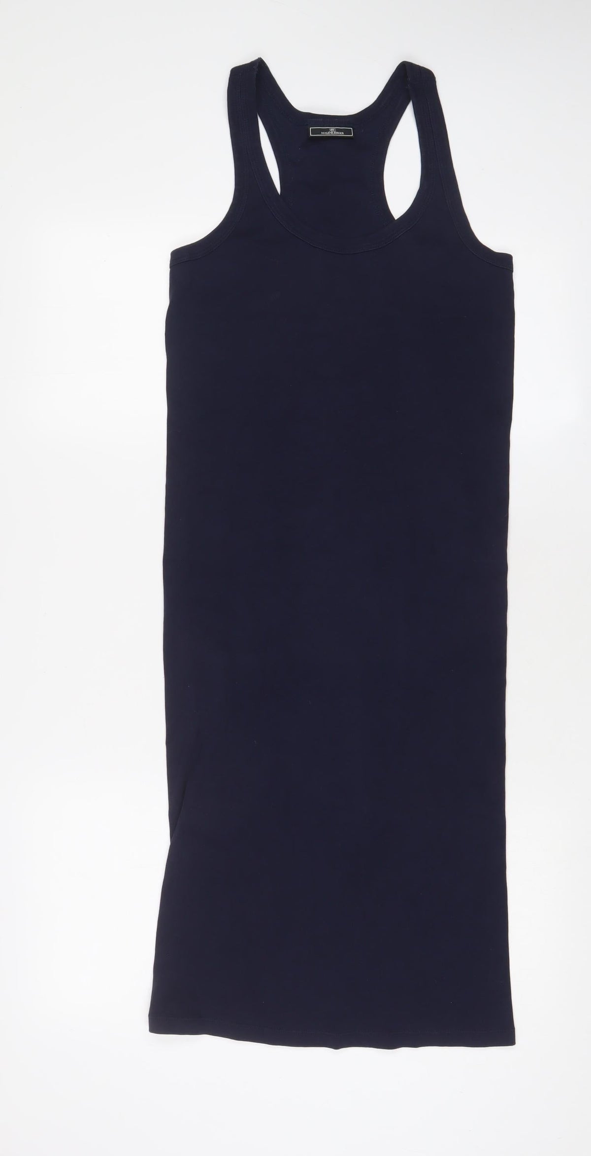 Malene Birger Womens Blue Polyester Bodycon Size S Scoop Neck Pullover