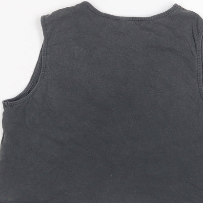 Womens UK Size 8 New Look Grey Cropped Tank