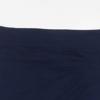 Nomads Womens Blue Cotton A-Line Skirt Size 16 - Pleated