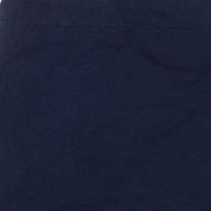 Nomads Womens Blue Cotton A-Line Skirt Size 16 - Pleated