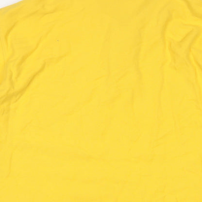 Blue Harbour Mens Yellow Cotton Polo Size 2XL Collared Button