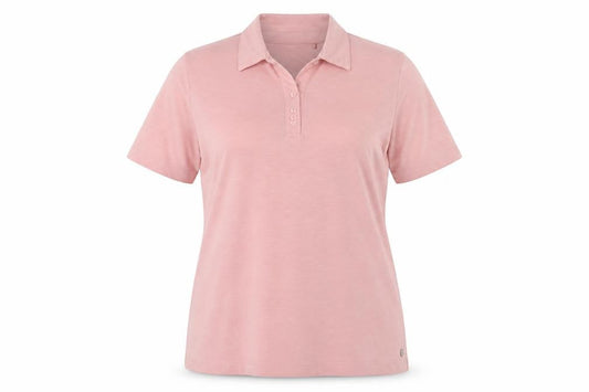 PENNY PLAIN Womens Pink Polyester Basic Polo Size 14 Collared