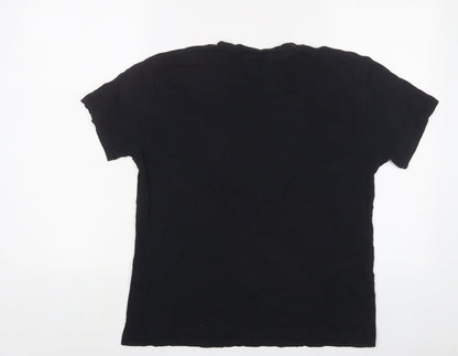 Womens UK Size 8 Topshop Black Basic T-Shirt