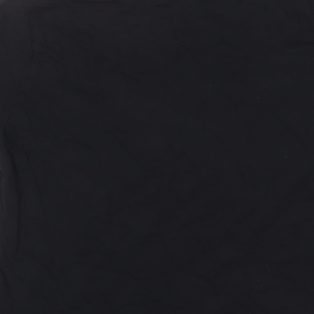 Womens UK Size 8 Topshop Black Basic T-Shirt