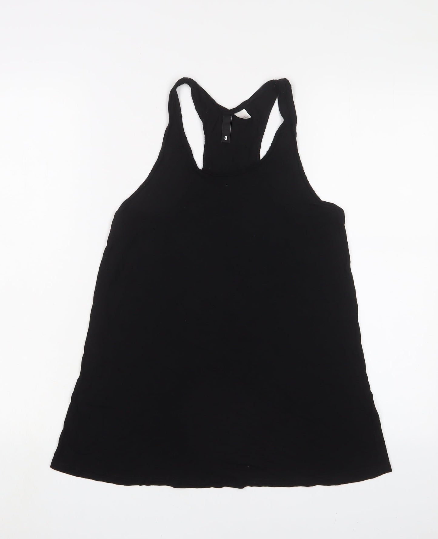 Womens UK Size 8 H&M Black Basic Tank
