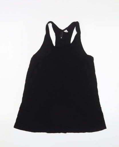 Womens UK Size 8 H&M Black Basic Tank