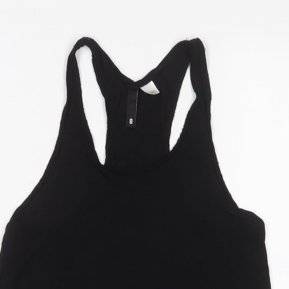 Womens UK Size 8 H&M Black Basic Tank