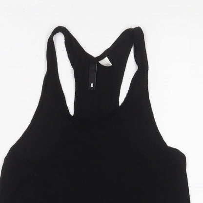 Womens UK Size 8 H&M Black Basic Tank
