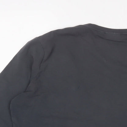VACKYOY Womens Grey Cotton Basic T-Shirt Size XL Scoop Neck