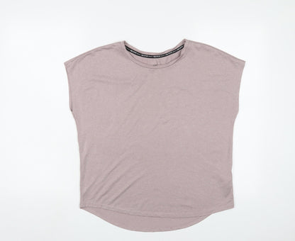 H&M Womens Pink Polyester Basic T-Shirt Size S Crew Neck Pullover