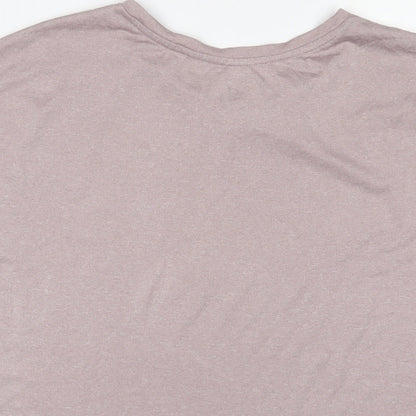 H&M Womens Pink Polyester Basic T-Shirt Size S Crew Neck Pullover