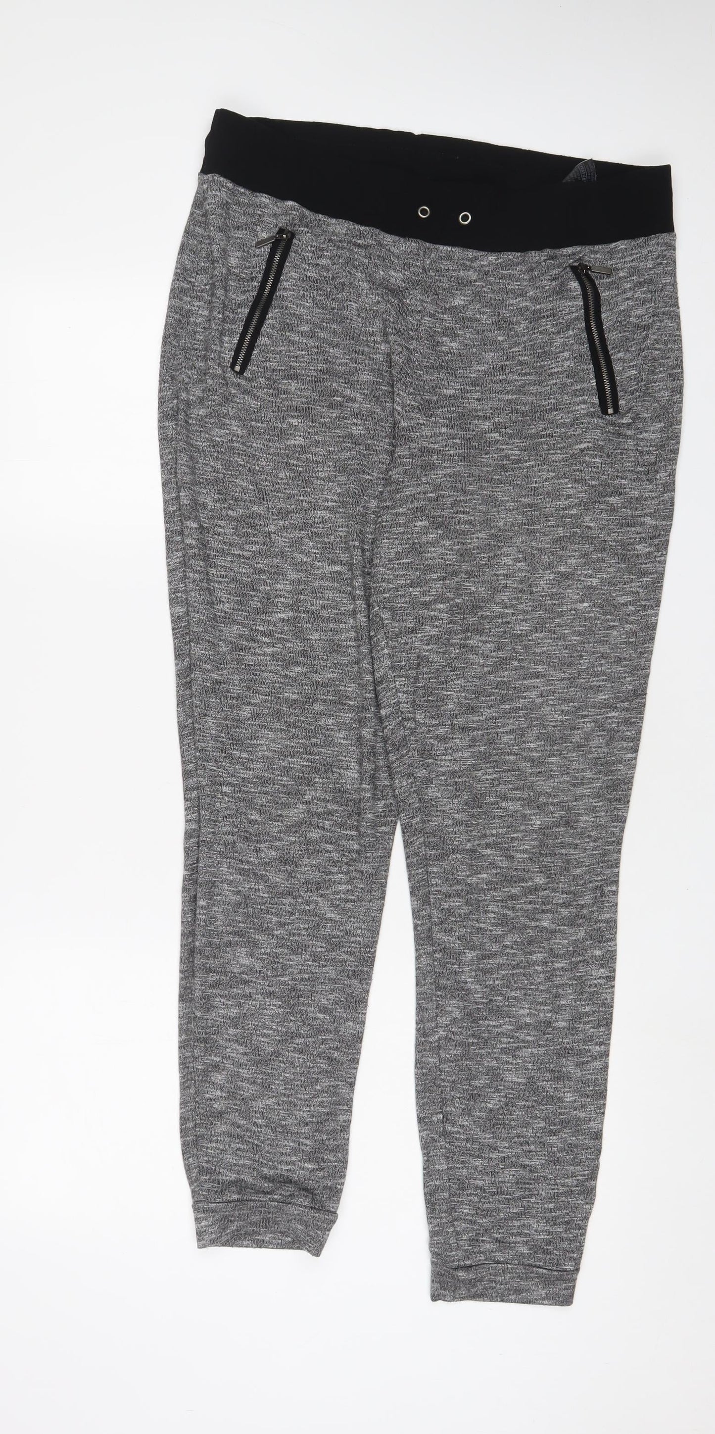 Womens UK Size 14 Marks and Spencer Regular Fit  Grey Trousers
