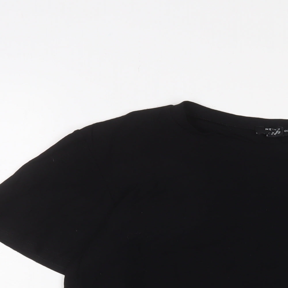 Womens UK Size 10 New Look Black Basic T-Shirt