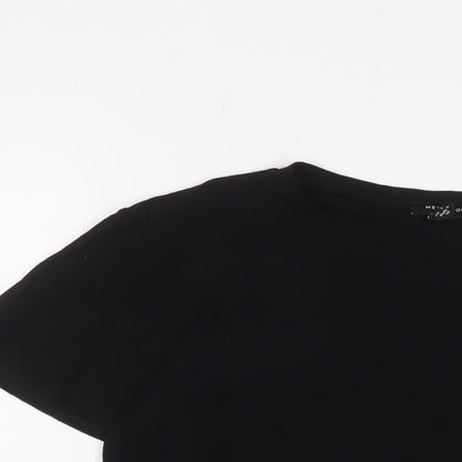 Womens UK Size 10 New Look Black Basic T-Shirt