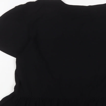 Womens UK Size 10 New Look Black Basic T-Shirt