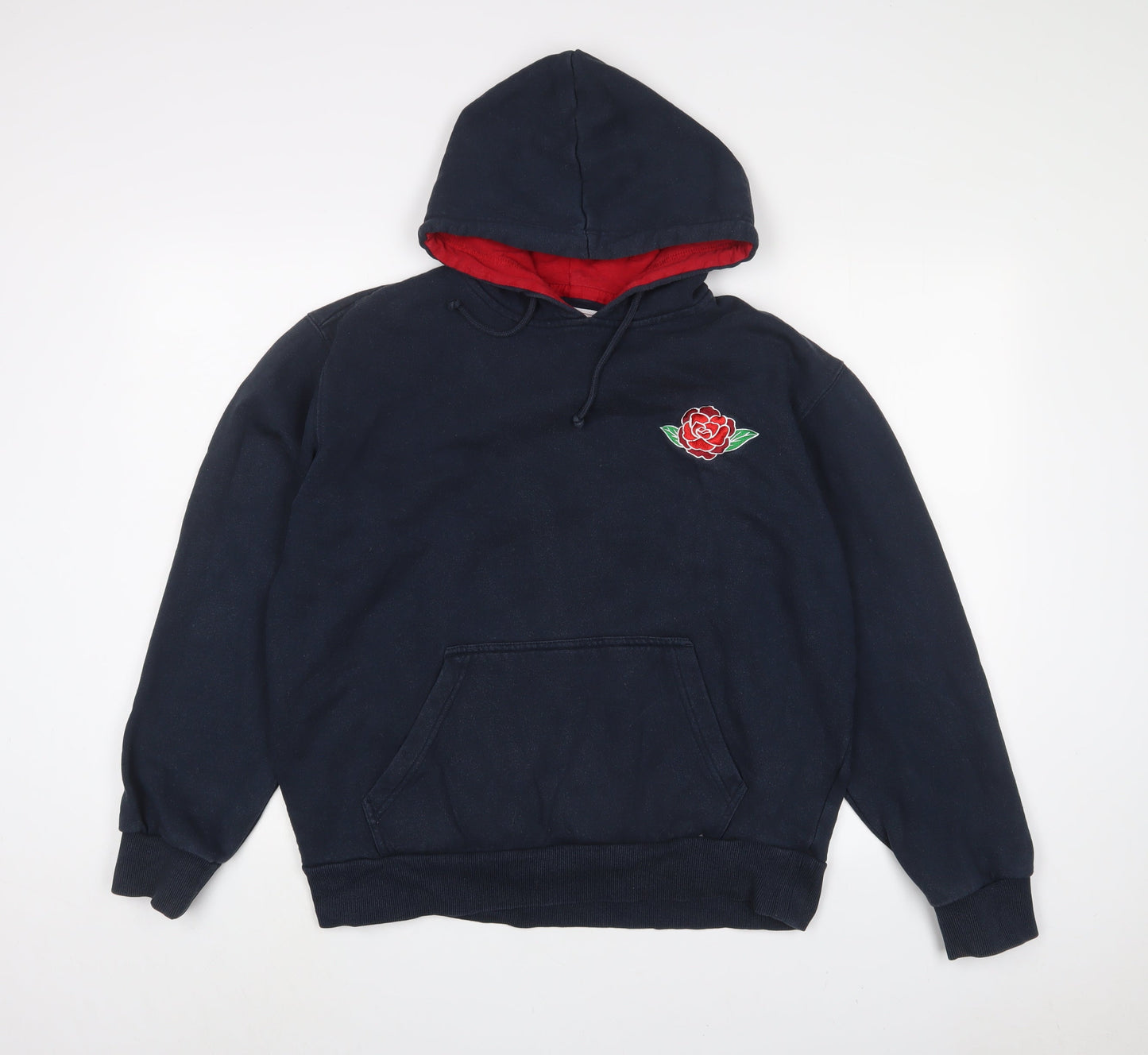 Mens UK Size L England Blue Pullover Hoodie