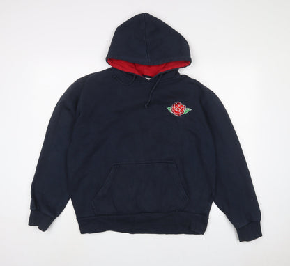 Mens UK Size L England Blue Pullover Hoodie