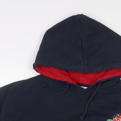 Mens UK Size L England Blue Pullover Hoodie