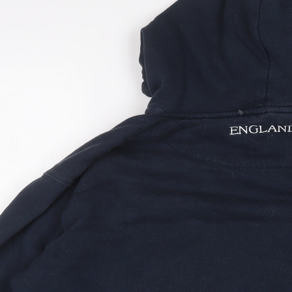 Mens UK Size L England Blue Pullover Hoodie