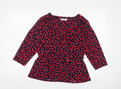 Womens UK Size L Oasis Blue Basic Button-Up