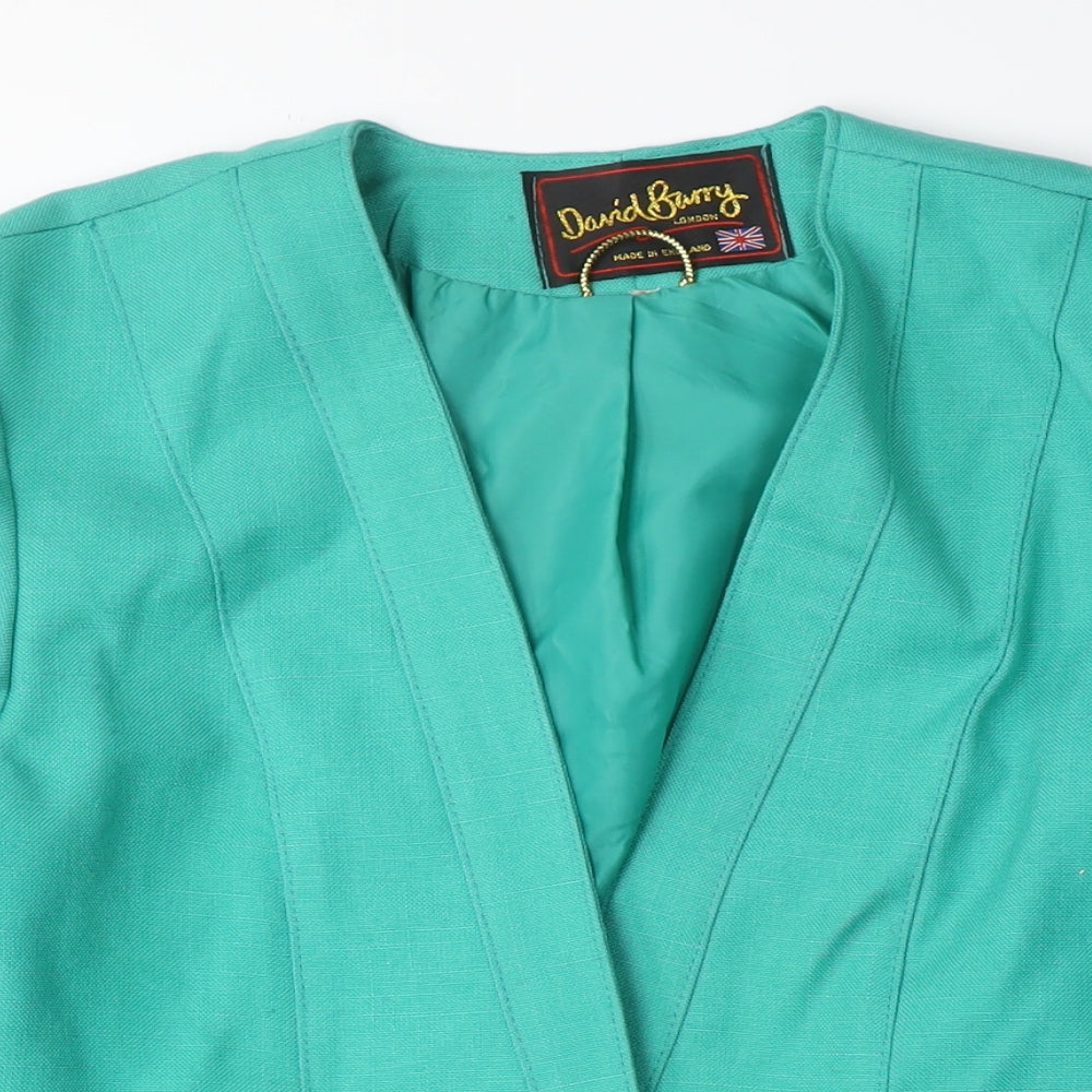 David Barry Women's Green Blazer, M, Business-Casual Style