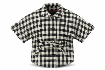 Marks & Spencer Women's Petite Check Jacket, Black/White