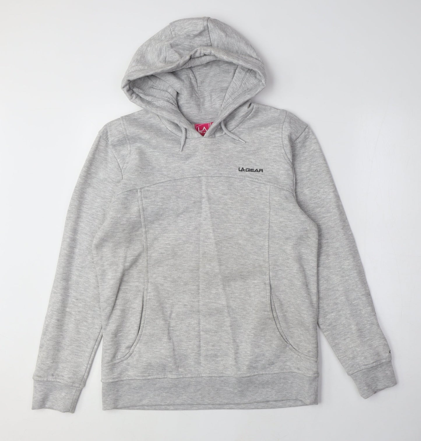 Womens UK Size M LA Gear Grey Pullover Hoodie