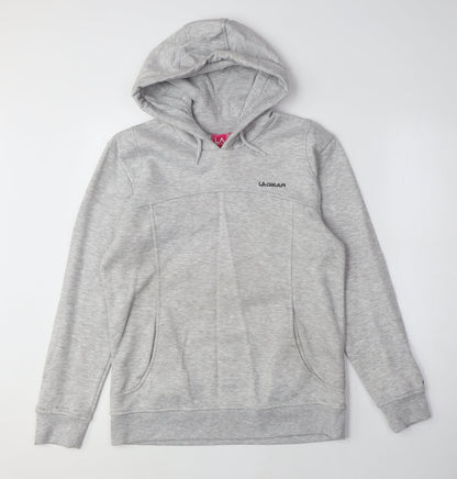 Womens UK Size M LA Gear Grey Pullover Hoodie